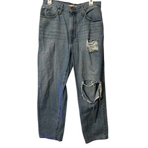 Levi's '94 Baggy Jeans Distressed Women Size 30 x 31 Loose Light Wash